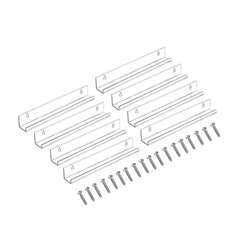 

Record Holder Wall Mount, 8 Pack Vinyl Record Shelf Storage Acrylic Album Stand Display Your Daily LP Listening/Book