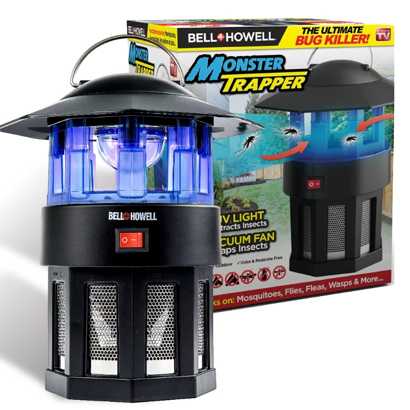 

Bell+Howell Monster Trapper Fly Trap Fly Catcher UV Light Vacuum Fan Attracts Insects