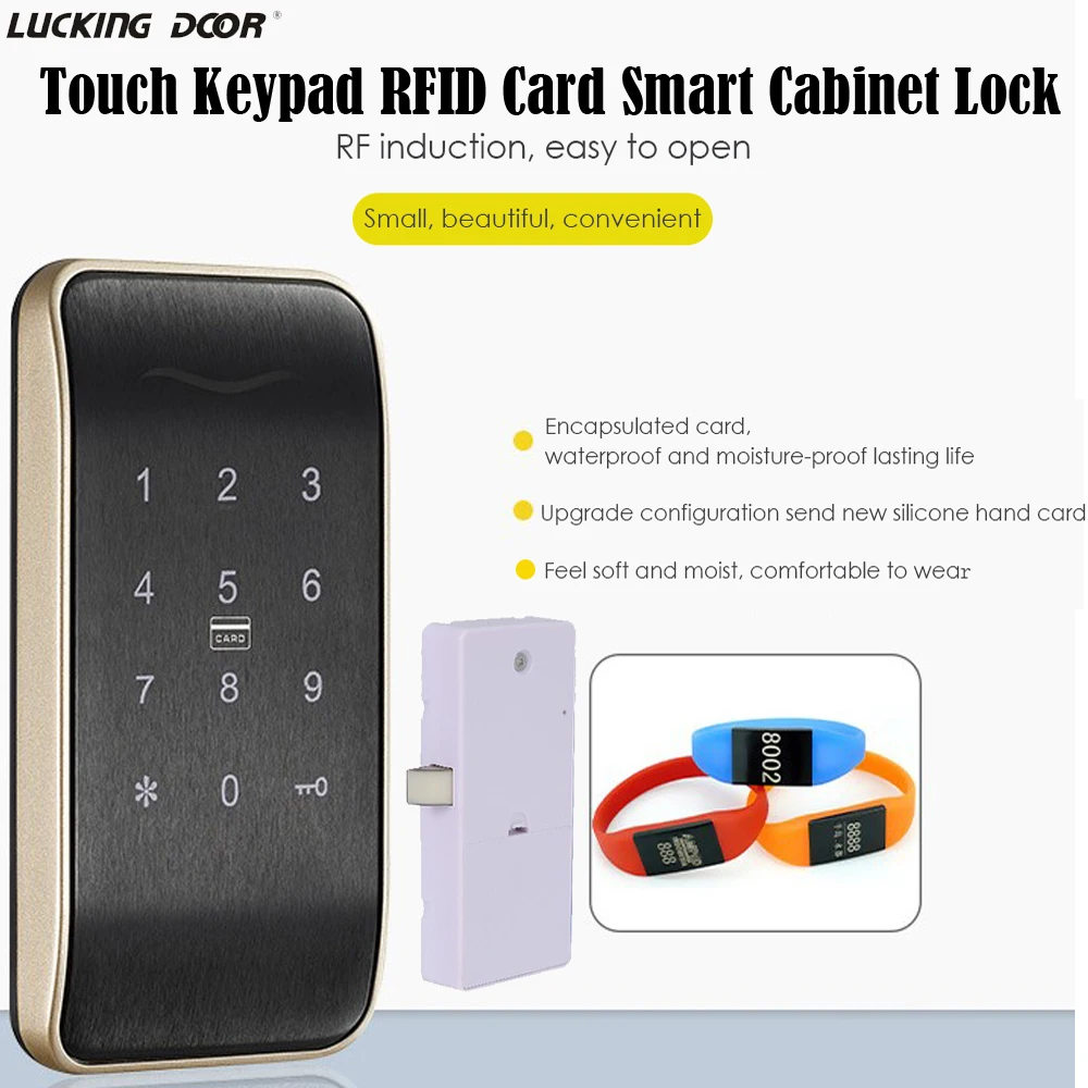 Touch Screen Digital Keypad Electronic Locker lock Smart Password Cabinet Lock Conbination Drawer Lock For Sauna Bath Room