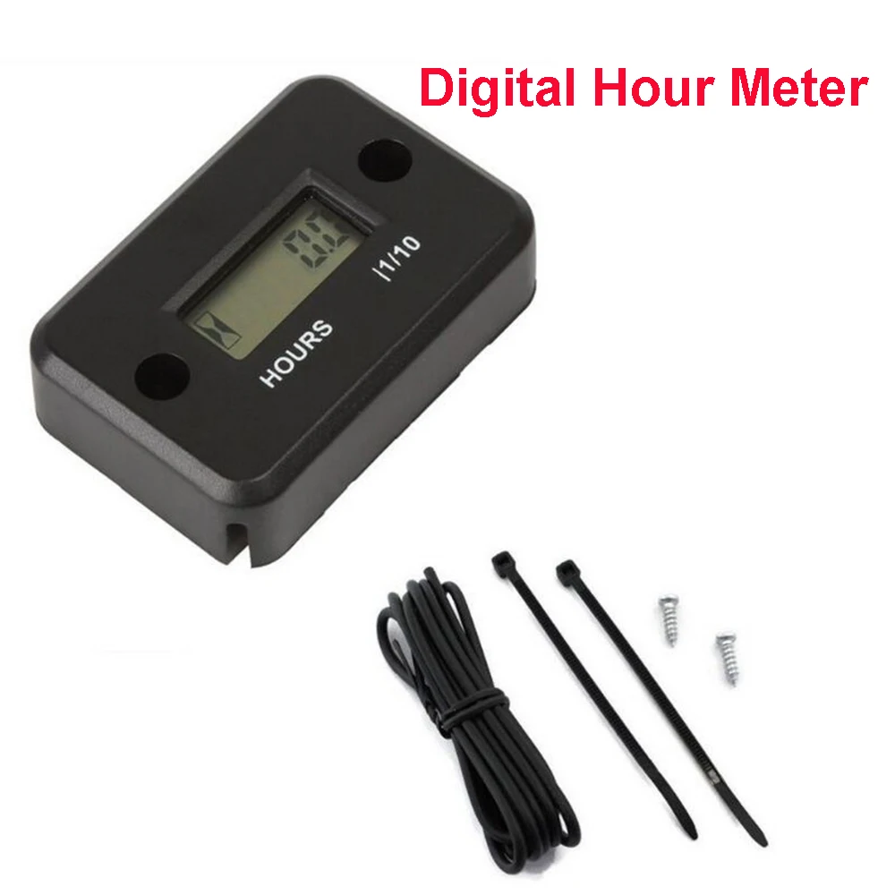 

Hour Meter Digital LCD Counter for Snowmobile Gasoline Boat Generator Bike Car Accessories For ATV Motorcycle Instruments Tach