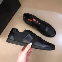 new mens paris genuine leather nylon fabric lace up sports shoes men running fashion sneakers flat casual designer shoes