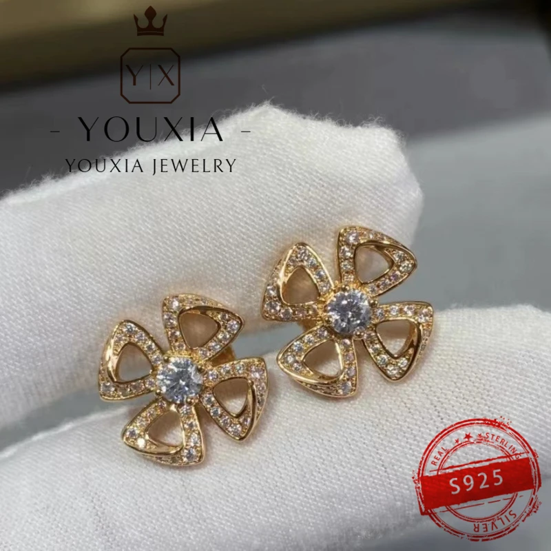 

Hot selling European and American s925silver simple anime design party fashion Luxury series Luxury Jewelry earrings for women