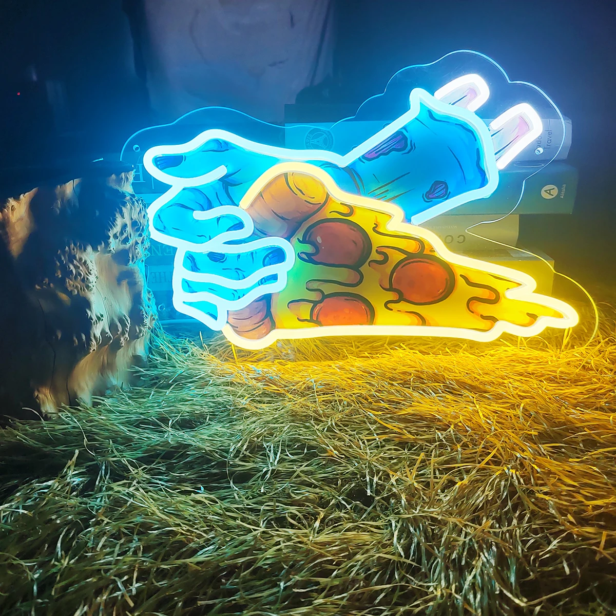 Неоновая форма пиццы на заказ применимо для ресторанов вывески в магазине чтобы