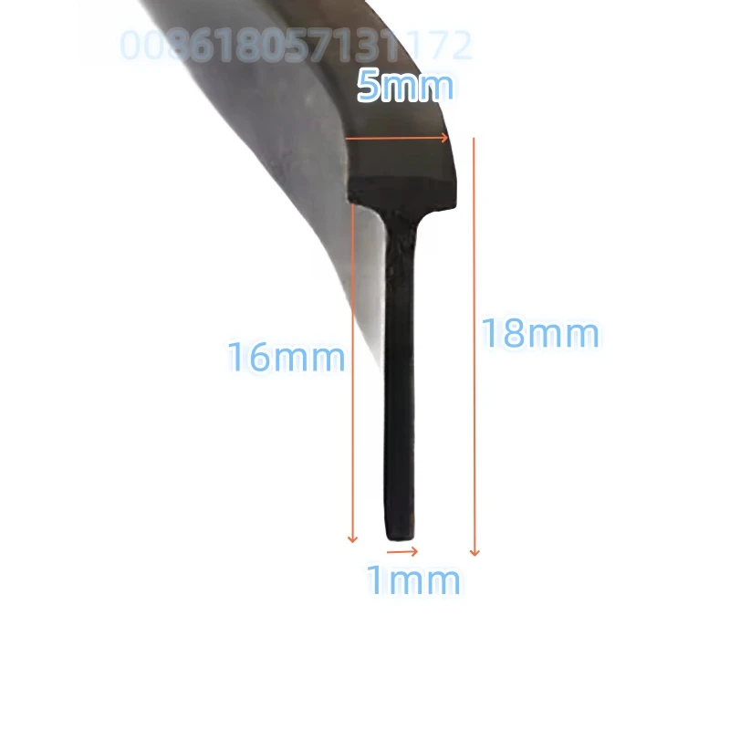 Тонкая Т-образная резиновая накладка на зазор для дверей, окон, мебели, автомобилей и солнечных панелей, корпуса из стекла/металла/дерева, черная