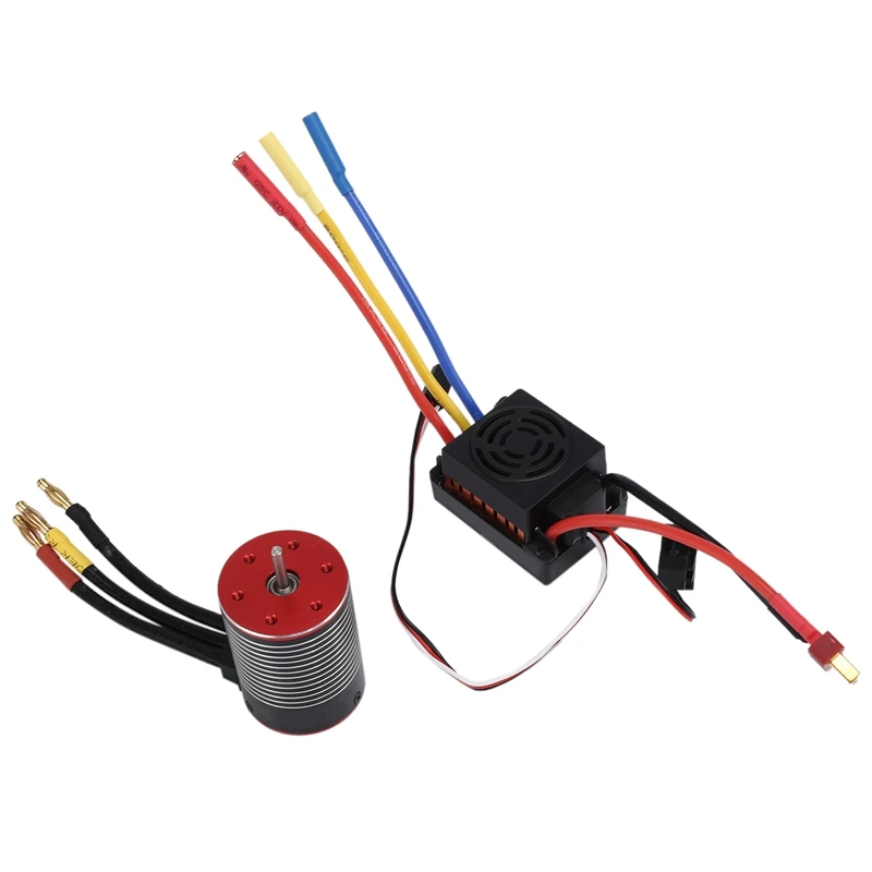 

3650 4500KV Brushless Motor And 60A Brushless ESC Waterproof For 1:10 1/10 RC Truck Car Boat Model