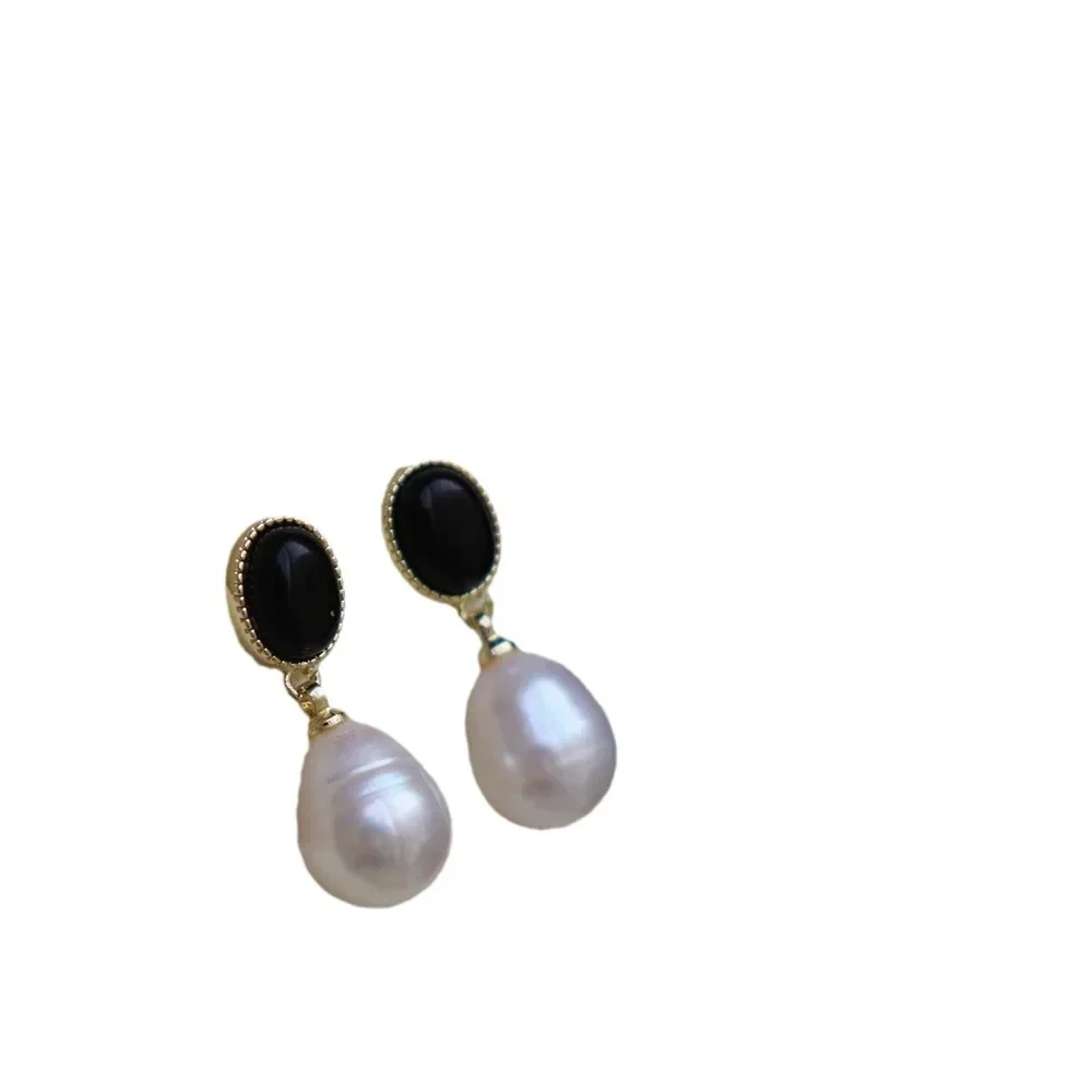 Серьги-капли из стерлингового серебра 925 серьги с натуральным пресноводным