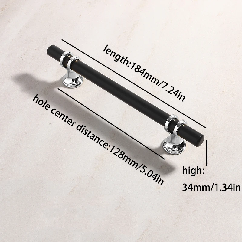 

Ручка для шкафа Z·FARIER черная золотая алюминиевая