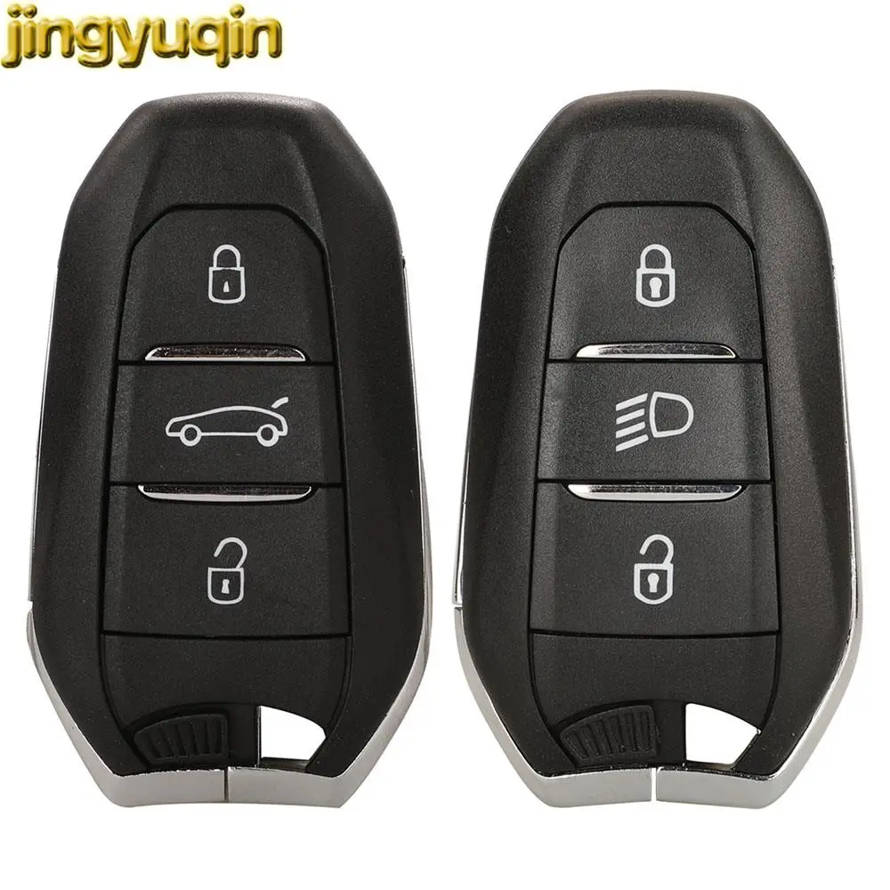

Jingyuqin Smart Car Key Fob Shell HU83 VA2 For Peugeot 308 408 508 3001 4008 5008 2008 Citroen C3-XR C4L C6 C5X DS4 DS6 5LS DS3