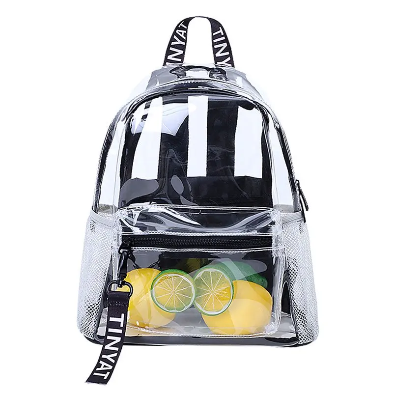 Stadium Approved Clear Backpack Heavy Duty Water-Resistant Transparent Book Bag for Work Security Travel Stadium