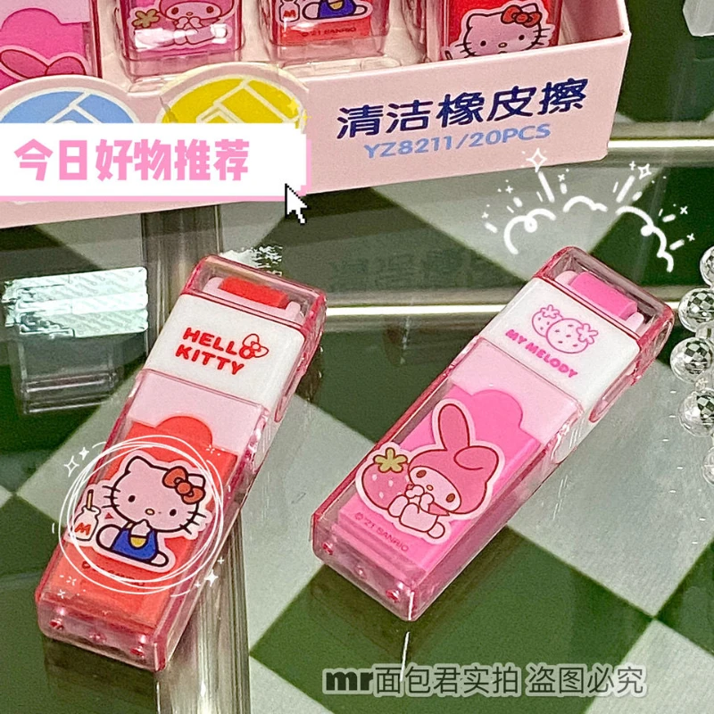

Hello Kitty Sanrio новый милый мультяшный чистящий ластик Kitty Melody роликовая стирательная резинка Girl стирательная резинка в форме сердца