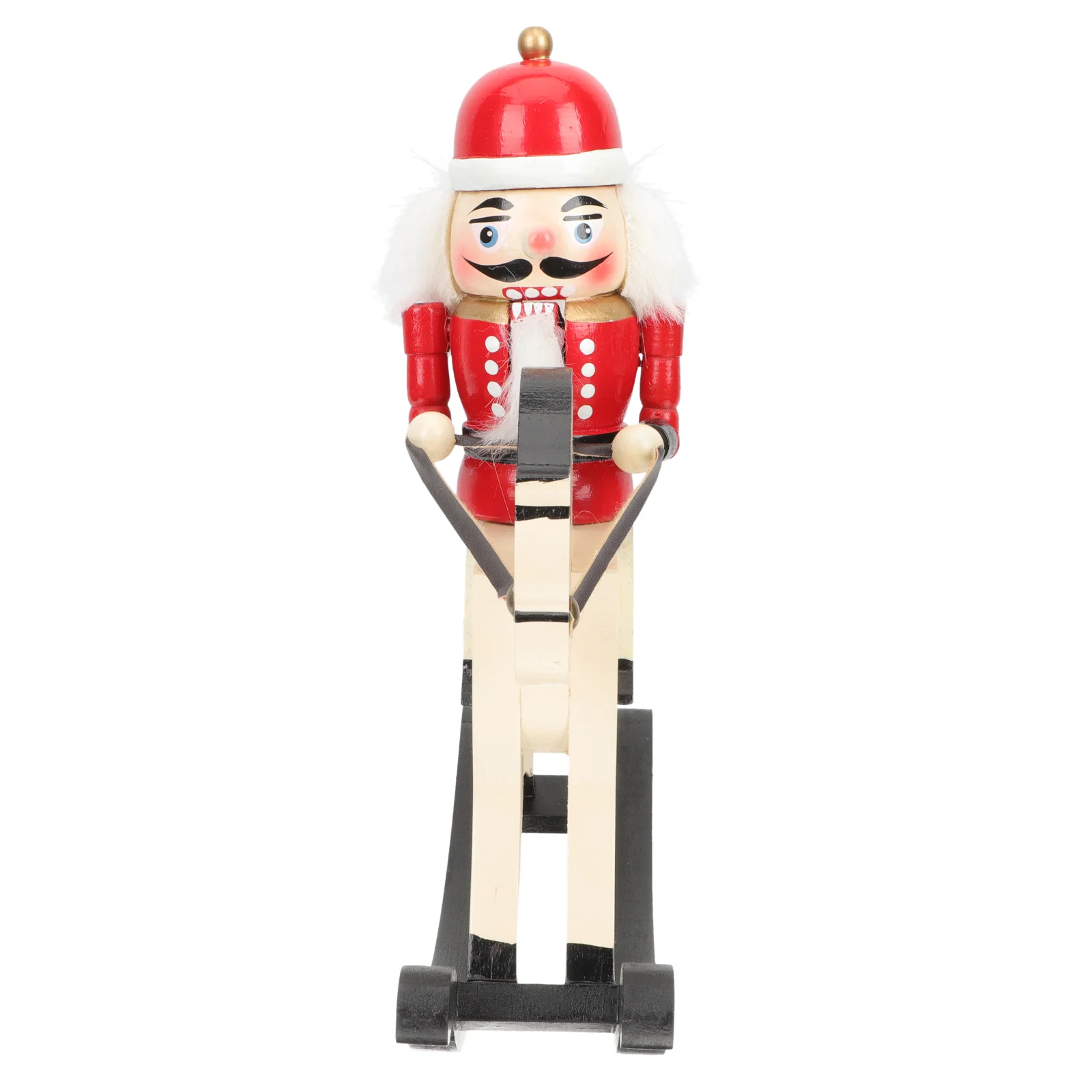 

Nutcracker Soldier Figurine Wood Horse Nutcracker Soldier Xmas Desktop Decor Garden Decor