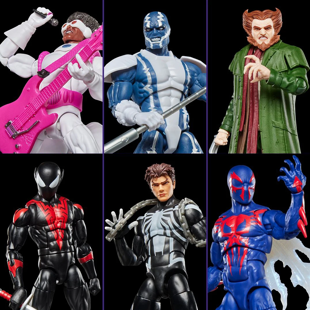 Фото Фигурка Marvel Legends Retro Spiderman 2099 Nightcrawler Hypno Hustler Owl Cardiac Mysterio, 6 дюймов №1