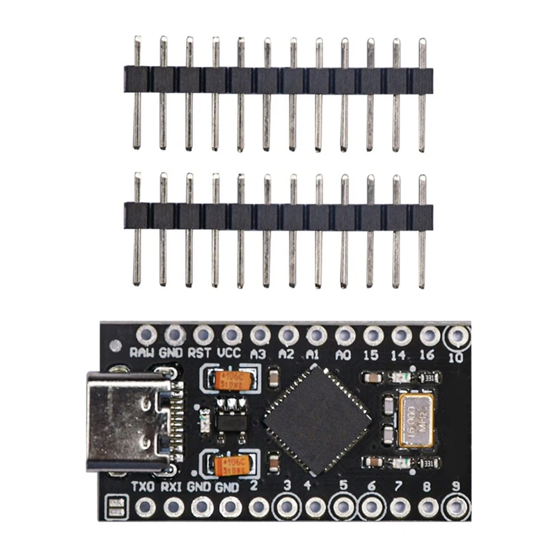 Модуль Atmega32u4 Type-C Mini Usb Pro Micro для Arduino 3 В/16 МГц с 2-рядным контактным разъемом Leonardo
