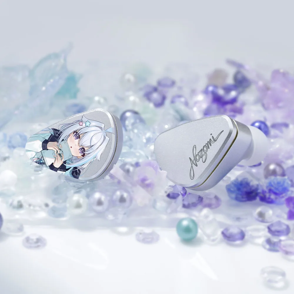 Фото Наушники-вкладыши CVJ NOZOMI 2DD+1PD, новые планарные HIFI-наушники с 3 излучателями, со сменными панелями и насадками (коллаборация с аниме) №4