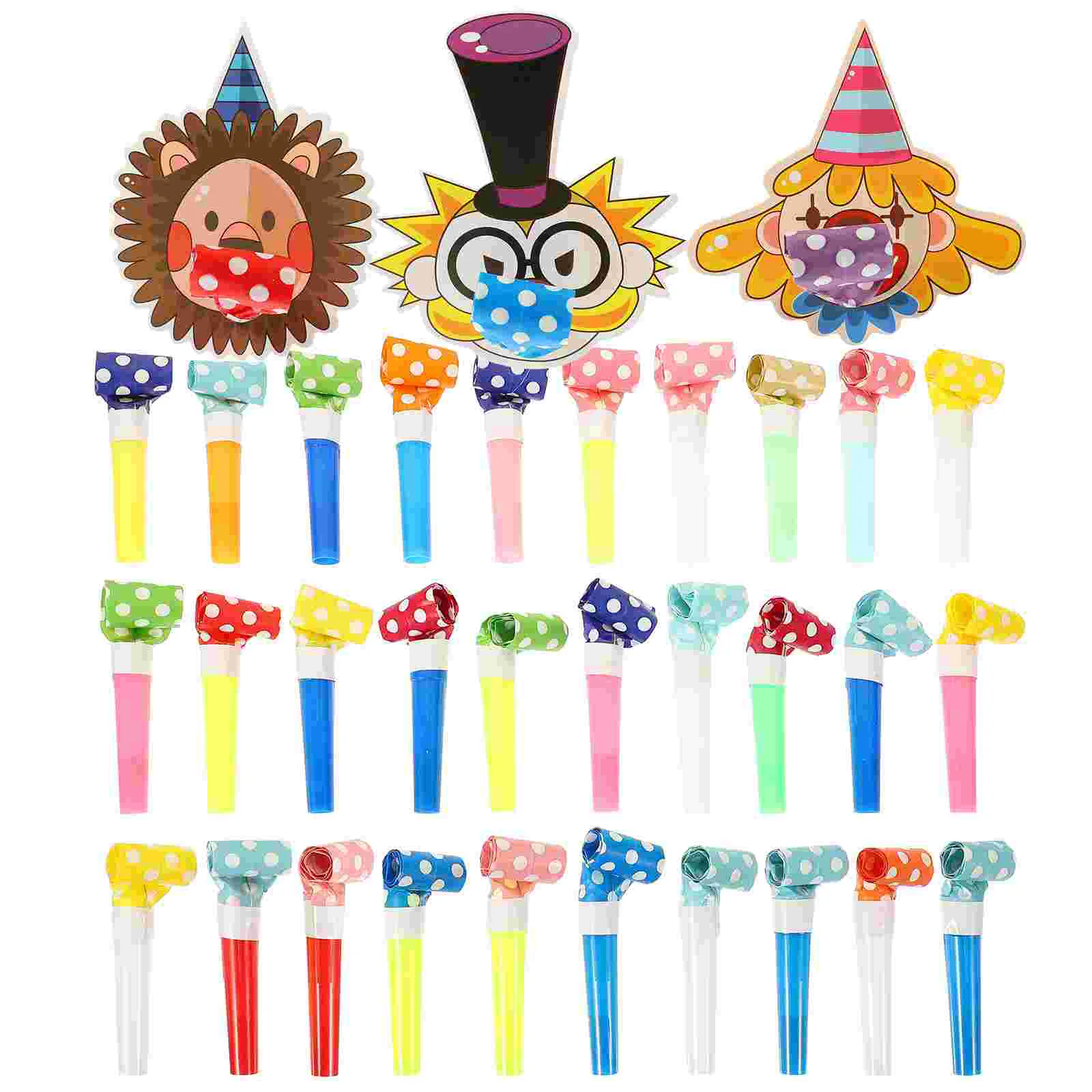 

30 Pcs Kidcraft Playset Cartoon Blowing Dragon Blowouts Noisemakers Party Blowers Kids Birthday Horns Child