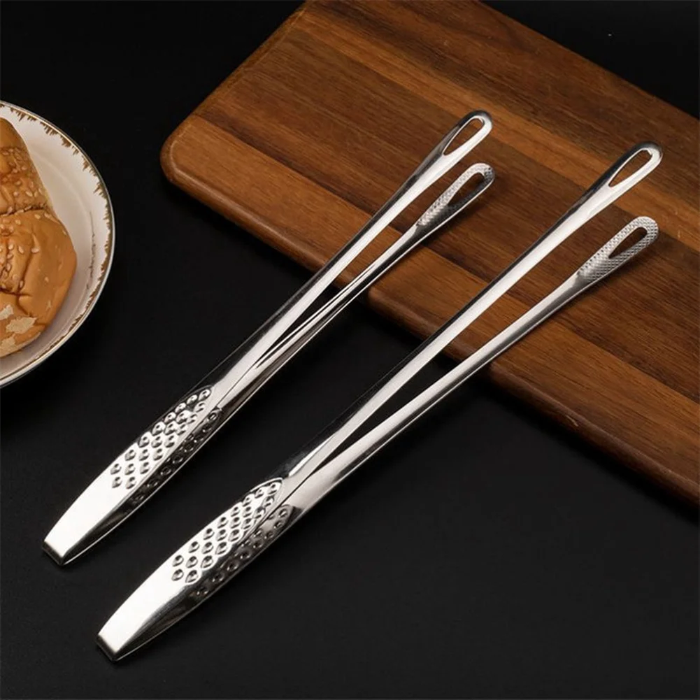 

Stainless Steel BBQ Grilling Tong Kitchen Cooking Salad Bread Serving Tongs Non-Stick Barbecue Clip Clamp Kitchen Tools Gadgets