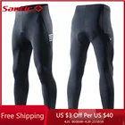 Santic брюки для велоспорта, мужские летние длинные штаны для велосипеда, на подушке, MTB, для езды на велосипеде, брюки для спорта на открытом воздухе, светоотражающие, Азиатский размер