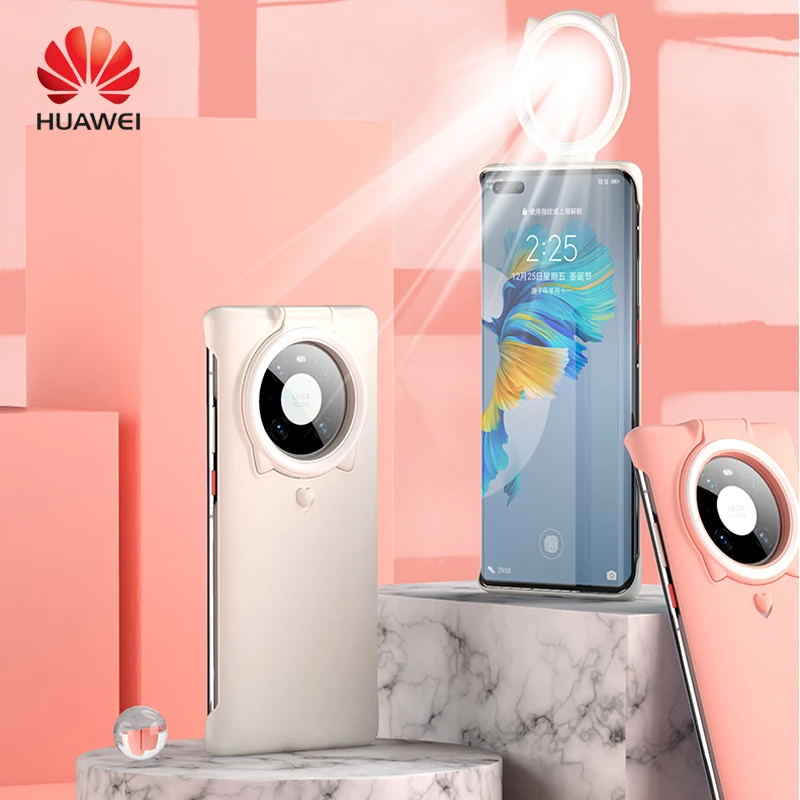 

HUAWEI Mate 40 Ring Light Case Lighting Flash Camera Phone Case Cover Mini Flashlight For Huawei Mate 40 Pro Huawei Mate40/40E