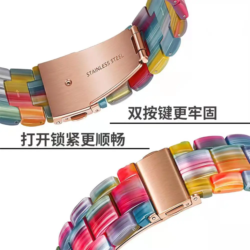 Ремешок из радужной смолы для Apple Watch iWatch 6 SE 5 4 3 38 40 41 42 44 45 мм |