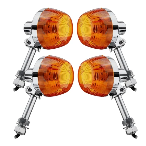 Сигнальные поворотные огни для мотоцикла Honda Harley Davidson KTM Yamaha 70cc-1200cc хромированный индикатор модифицированный мигающий задний передний - изображение