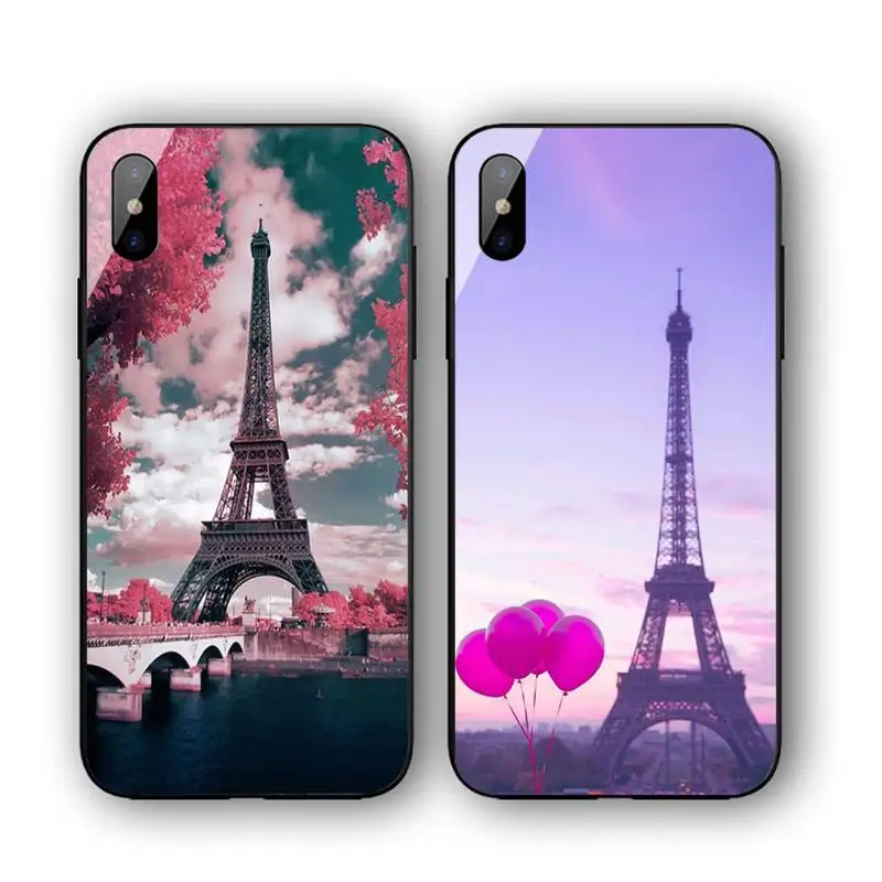 

Eiffel Tower Phone Case For Iphone 11 12 13 14 Pro Max 7 8 Plus X Xr Xs Max Se2020 Tempered Glass Cove