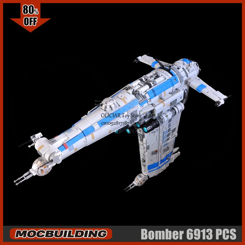 Фото Конструктор UCCS Space Movie MOC: Бомбардировщик-истребитель, технологичные блоки, игрушки-транспорт, коллекционные модели, подарки на Рождество №3