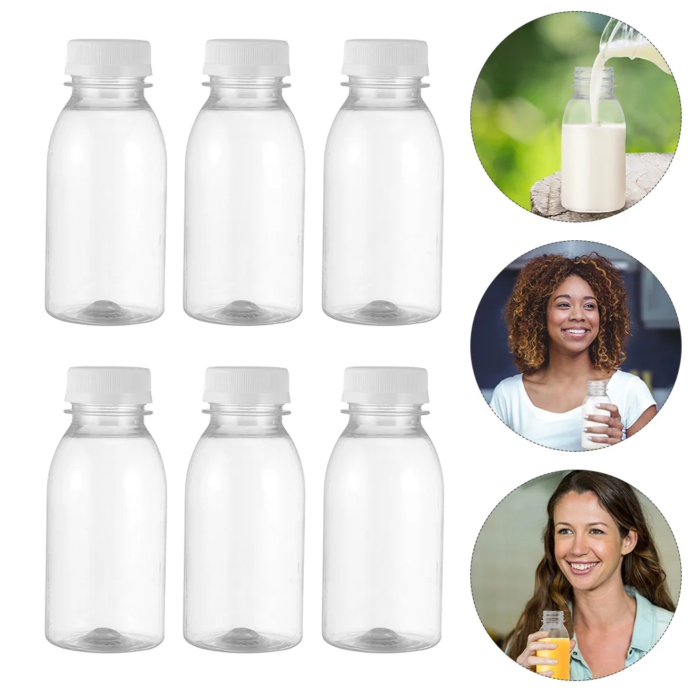 

Bottles Bottle Drink Beverage Water Empty Plastic Clear Caps Reusable Container Containers Smoothie Yogurt Bulk Juicing Lids