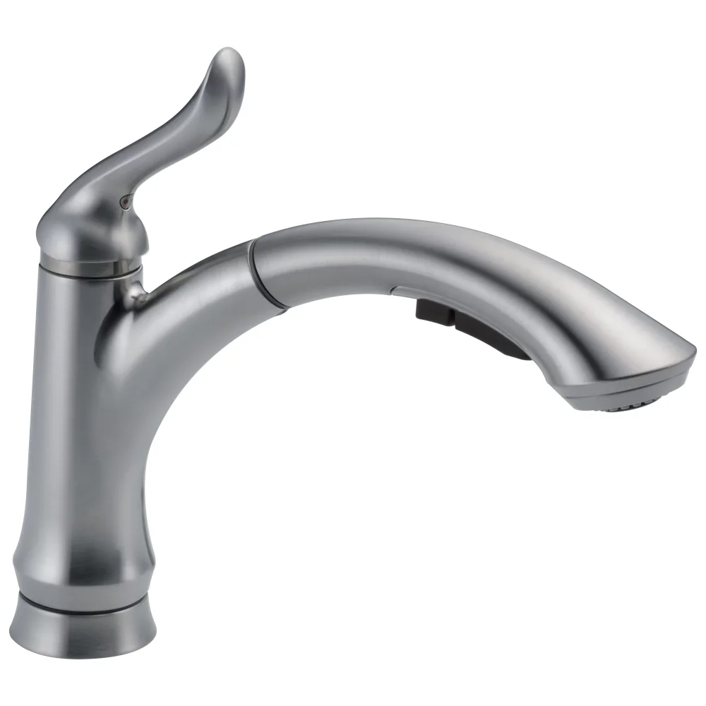 

Linden Single Handle Pull-Out Kitchen Faucet in Arctic Stainless 4353-AR-DST