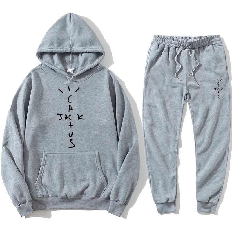 

Travis Scotts Hip Hop Hoodies Cactus Jack Swag Print Funny Women Men Hooded Sweatshirt Travis Scotts Casual Pullover +Pants