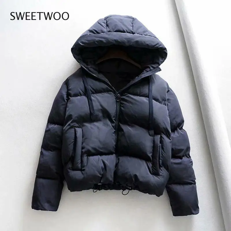 Cotton Padded Jacket Winter Hooded Parkas Woman Warm Down Jacket Large Size Woman Coat Thicken Women Casual Women Puffer Jacket