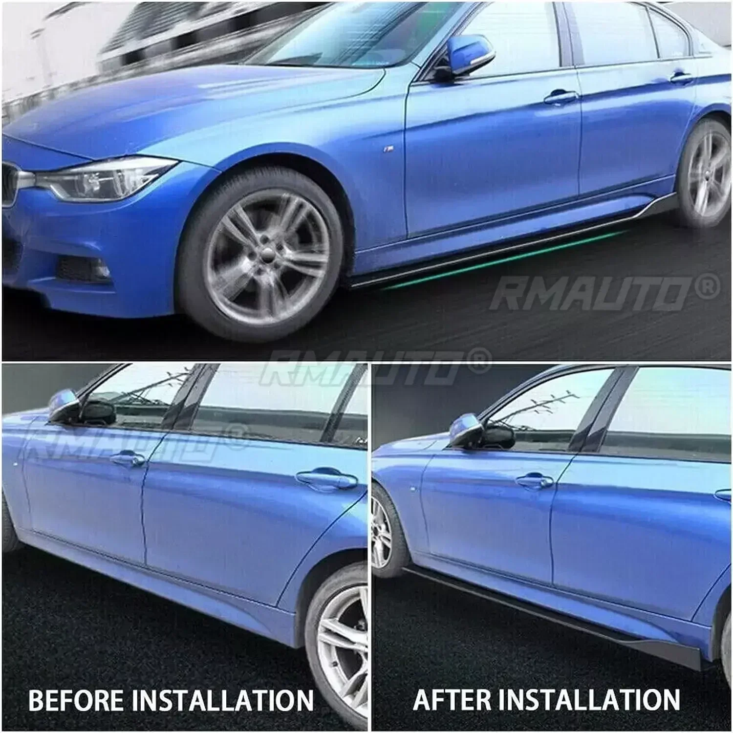 ABS 2 м юбки бокового бампера удлинитель разветвители диффузор крылышки для BMW 8