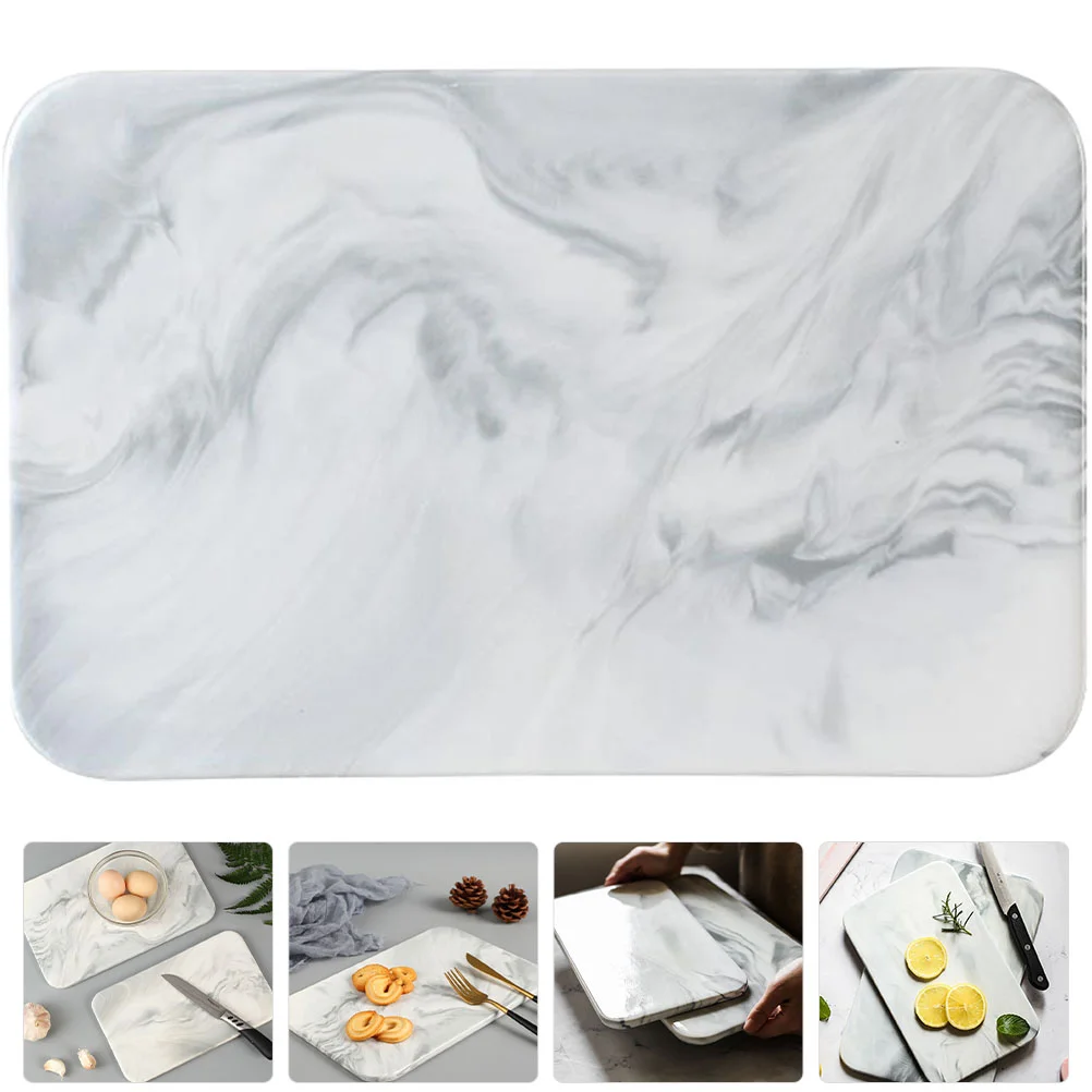 

Board Cutting Marble Kitchen Fruit Bread Pastry Chop Meat Serving Reusable Display Chopping Cheesetray Vegetables Tool Slab