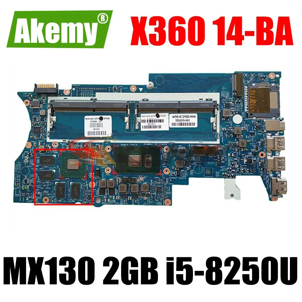 

17817-1 448.0BZ09.0011 For HP PAVILION X360 14-BA Laptop Motherboard L12079-001 L12079-501 L12079-601 DSC MX130 2GB i5-8250U
