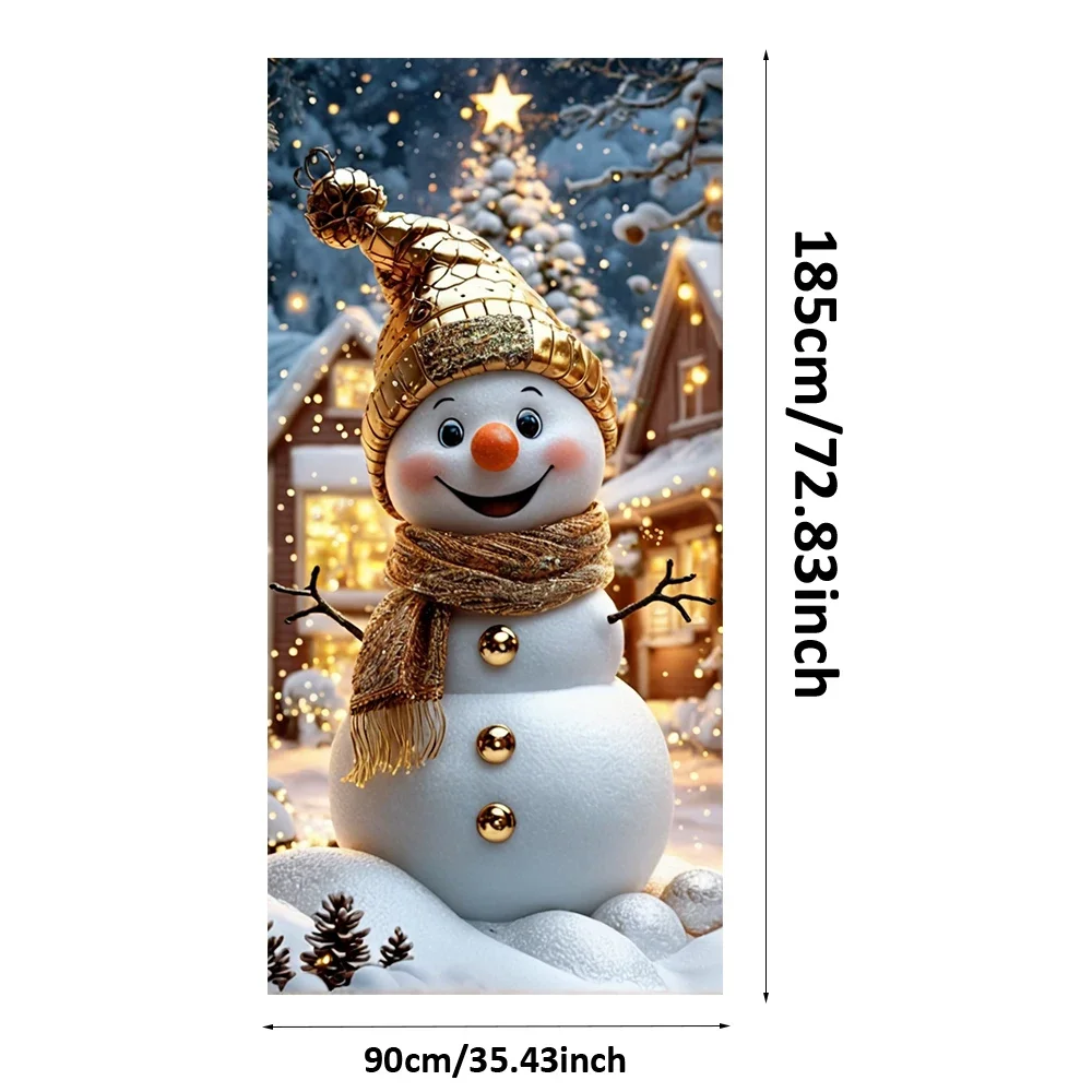 

Рождественский фон-баннер с изображением снеговика