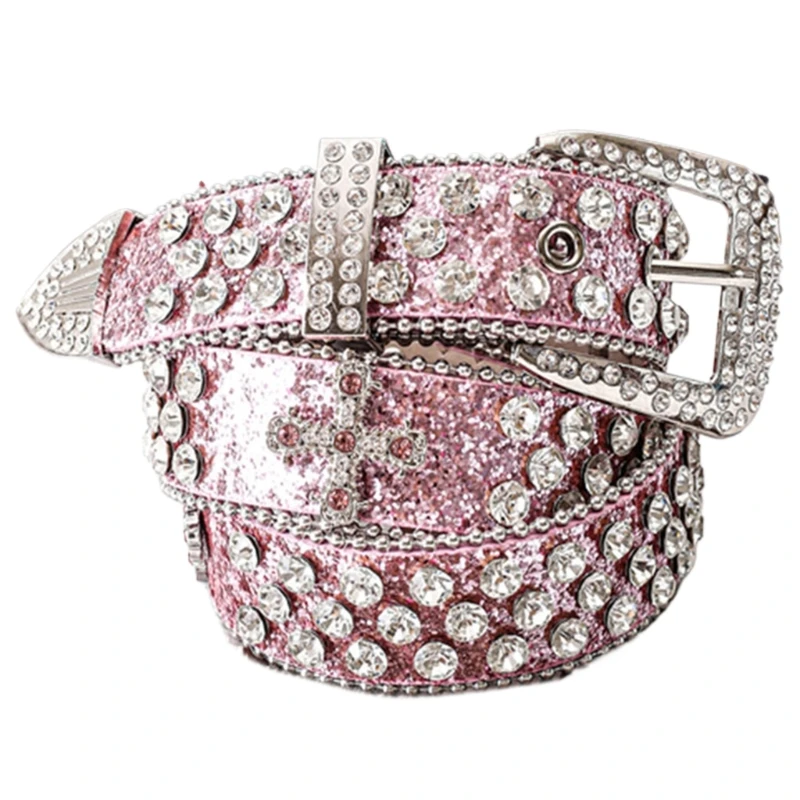 Поясной ремень с крестами цепочка для тела блестящие стразы шипованные женщин и