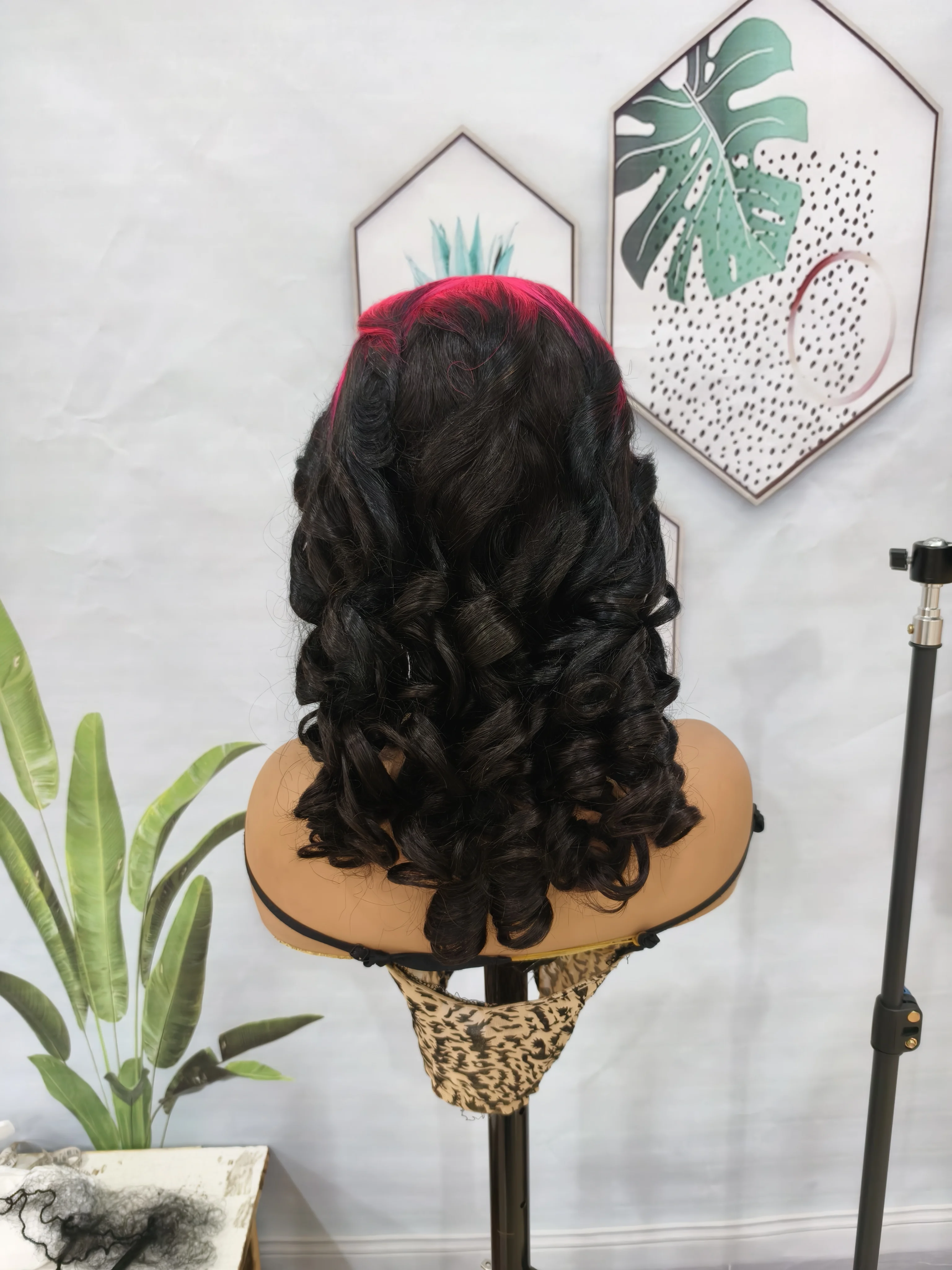 Ombre Pink 1b Парик Из Натуральных Волос 13x4 Прозрачные Кружевные Фронтальные