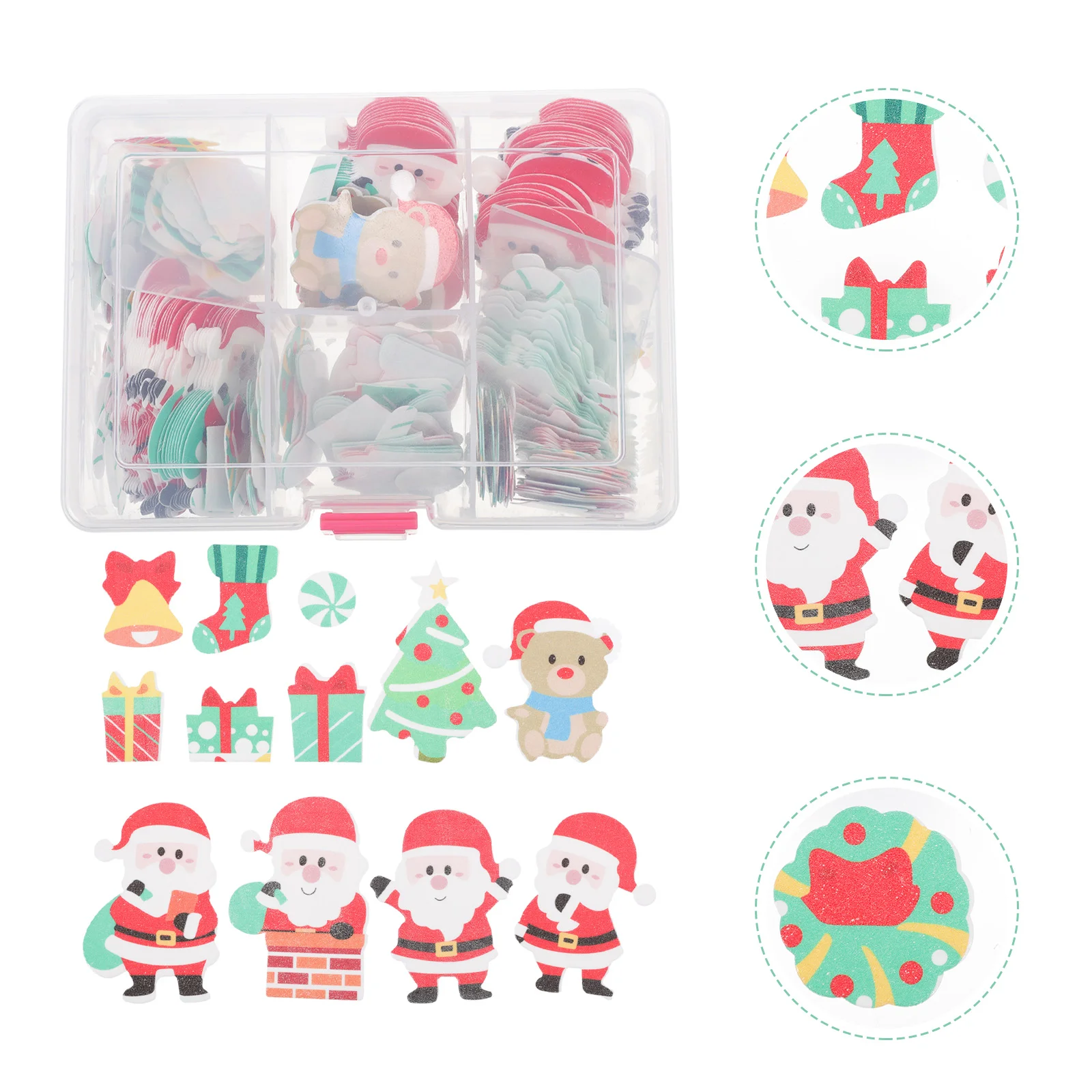

Christmas Edible Cake Cupcake Topper Paper Decorationssanta Toppers Wafer Party Decor Decoration Baking Picks Dessert Diy Rice