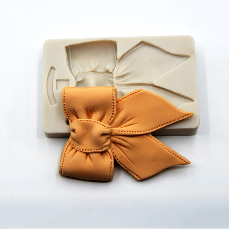 

Large Bowknot Fondant Molds Ribbon Bow Tie Silicone Mould For Cake Decoration Polymer Clay Gumpaste Sugarcraft Tools Kitchen