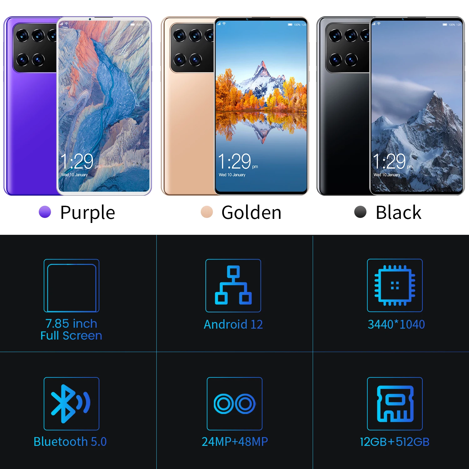 Новый планшет Matepad Pro глобальной версии Android 7 85 OTG TF-карта две SIM-карты 8000 мАч 12 Гб