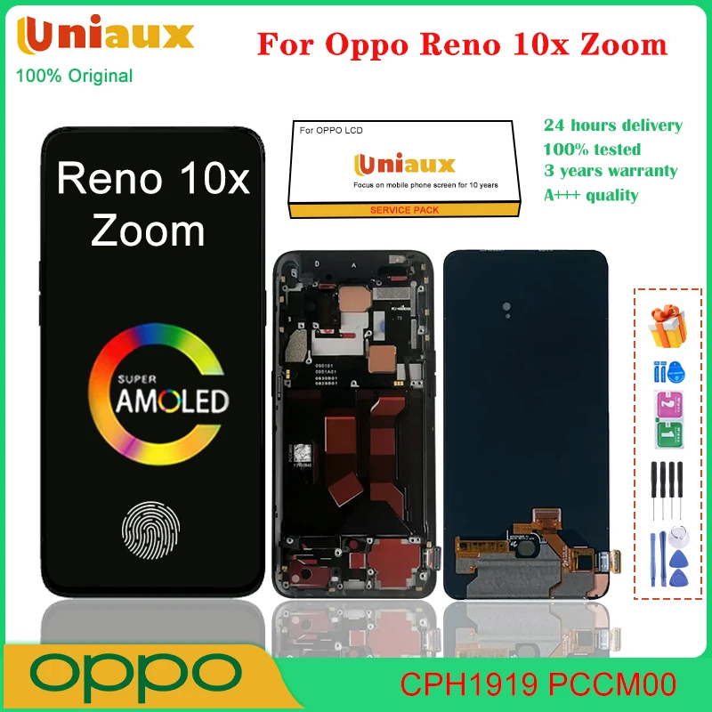 6.6'' Original For OPPO Reno 10X Zoom LCD Touch Screen Digitizer Assembly For OPPO 10 x CPH1919 PCCM00CPH1921 LCD Display