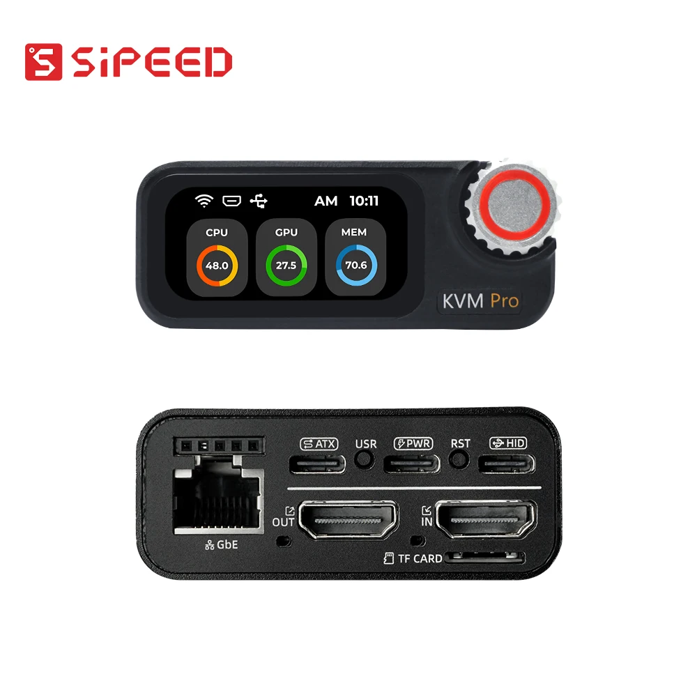 Фото Sipeed NanoKVM-Pro PiKVM 4K IP-KVM GbE WiFi6 PoE Пульт дистанционного управления HomeLab Сервер NAS AI Агент HDMI второй экран светодиодная лента №3