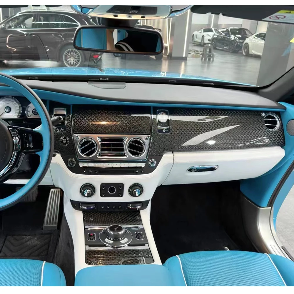 12 шт. Сменные карбоновые внутренние отделки наборы приборной панели центральная