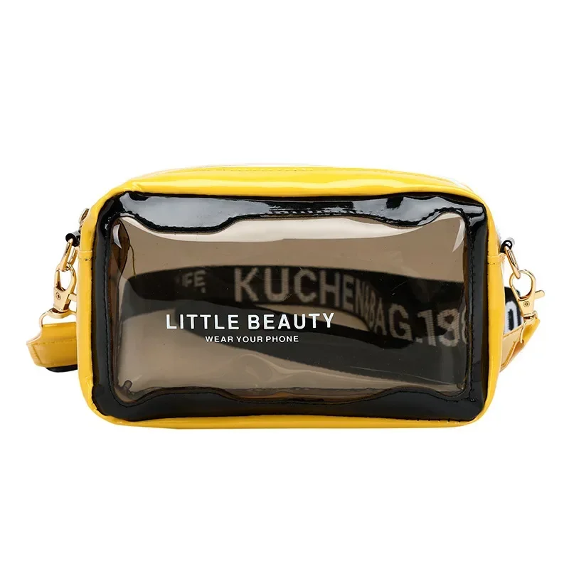 Модная тенденция женская сумка на плечо летняя прозрачная желейная маленькая