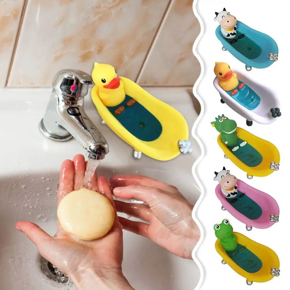 Мягкие принадлежности для ванной комнаты Коробка мыла прочный мультяшный