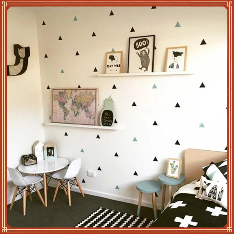 

Boy Room Little Triangles Wall Sticker For Kids Room Decorative Stickers Children Bedroom Nursery Wall Decal Stickers