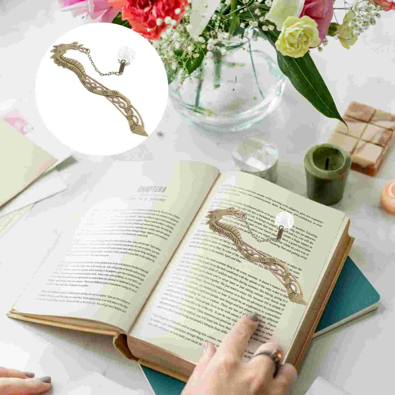 

Hair Bookmark Chinese Vintage Luminous Hairpin Dragon Stick Sticks Retro Chopsticks Page Bookmarks Chopstick Pin Accessories