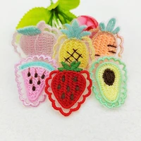 30pcs exquisite embroidered mesh fruit appliques for diy headwear hair clips decor clothes hat shoes patches accessories