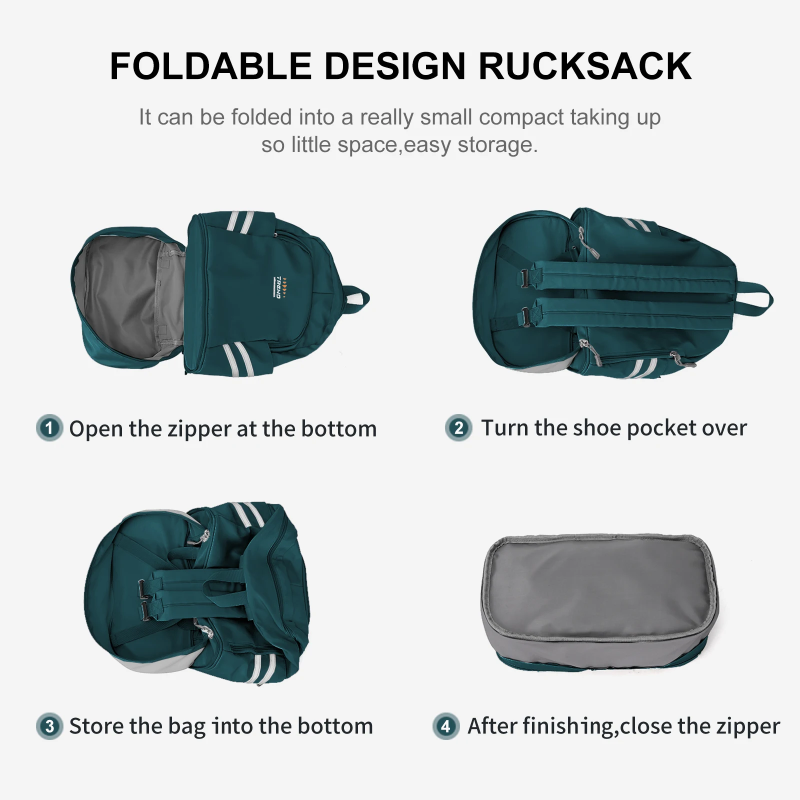 Водонепроницаемый Нейлоновый Рюкзак Унисекс С Отделением Для Обуви Сумка