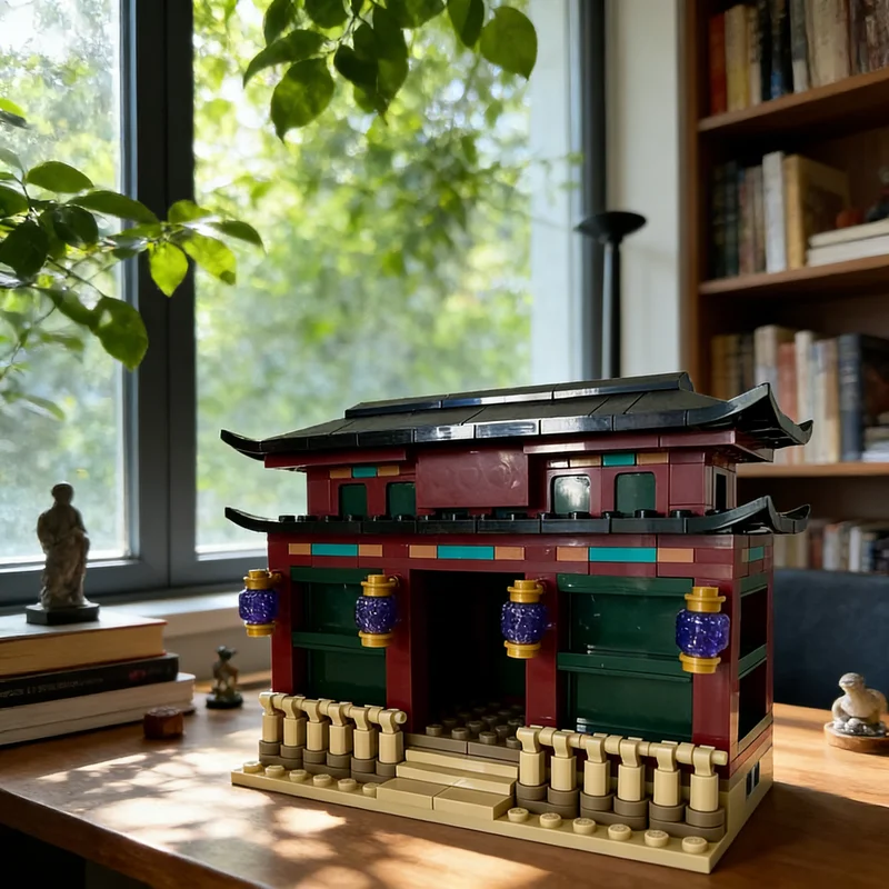 Фото 289 деталей MOC, Модель Дворца Кёнбоккун (Кёнбоккун), Городские Фонари, Мегаполис, Модель Города Монки, Строительные Блоки, Коллекция Рождественских Подарков, Ремесленные Изделия №4