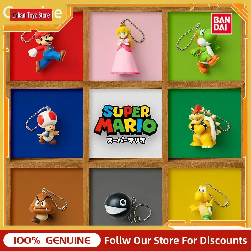 Коллекционные мини-фигурки Bandai Super Mario Gashapon в слепых пакетах: брелоки, подвески (Персик, Йоши, Тоуд, Баузер) для сумок и телефонов, для фанатов (art.: 3920db5320bfa) - 3920db5320bfa